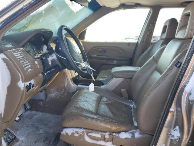 5FNYF18585B058759 - 2005 HONDA PILOT EXL BEIGE photo 7