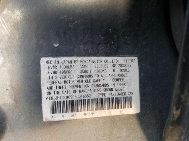 JH4CL96908C016352 - 2008 ACURA TSX GRAY photo 12