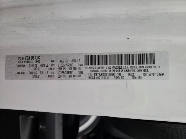 3C6TRVPG1GE110597 - 2016 RAM PROMASTER 2500 HIGH Ақ фото 13