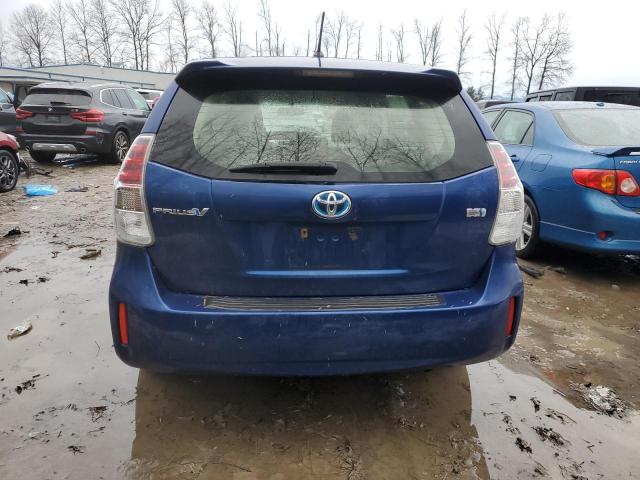 JTDZN3EU7GJ041669 - 2016 TOYOTA PRIUS V BLUE photo 6