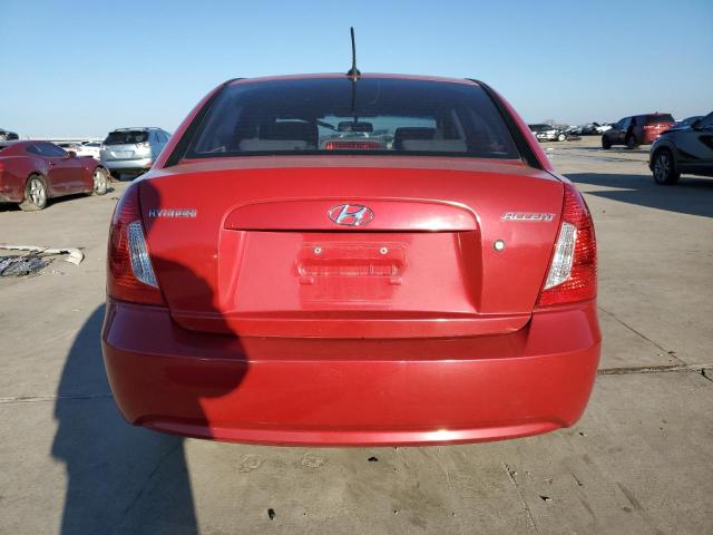 KMHCN4AC5BU614970 - 2011 HYUNDAI ACCENT GLS RED photo 6