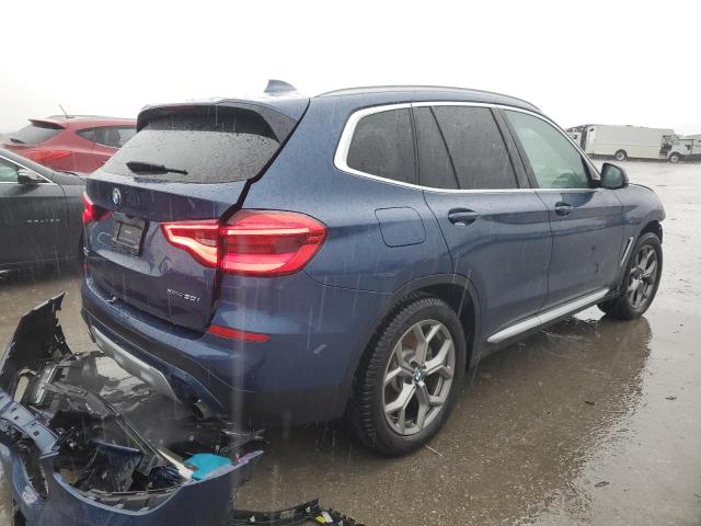 5UXTY5C00L9D07975 - 2020 BMW X3 XDRIVE30I BLUE photo 3