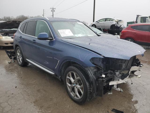 5UXTY5C00L9D07975 - 2020 BMW X3 XDRIVE30I BLUE photo 4