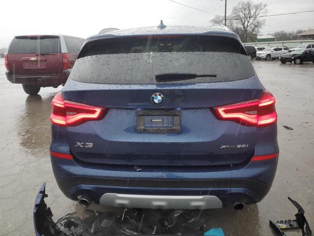 5UXTY5C00L9D07975 - 2020 BMW X3 XDRIVE30I BLUE photo 6