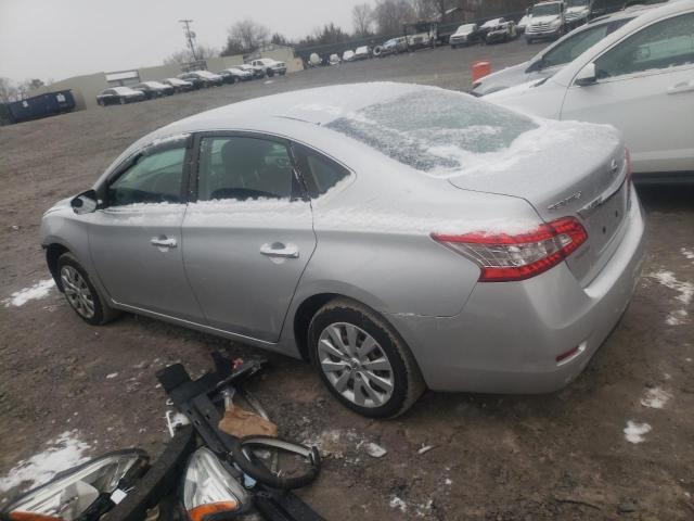 3N1AB7AP6EY261829 - 2014 NISSAN SENTRA S SILVER photo 2