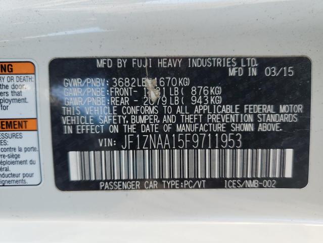 JF1ZNAA15F9711953 - 2015 TOYOTA SCION FR-S WHITE photo 12