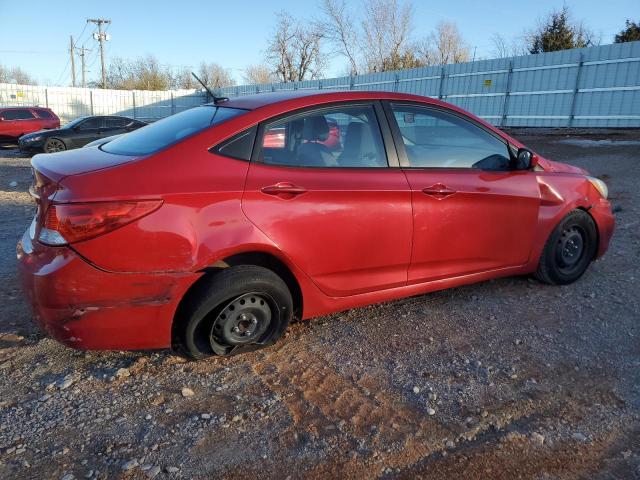 KMHCT4AEXEU681561 - 2014 HYUNDAI ACCENT GLS RED photo 3