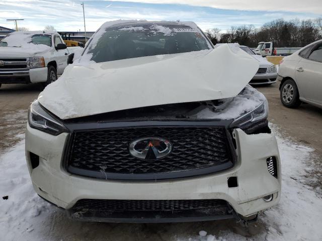 3PCAJ5BB2NF116306 - 2022 INFINITI QX50 LUXE WHITE photo 5