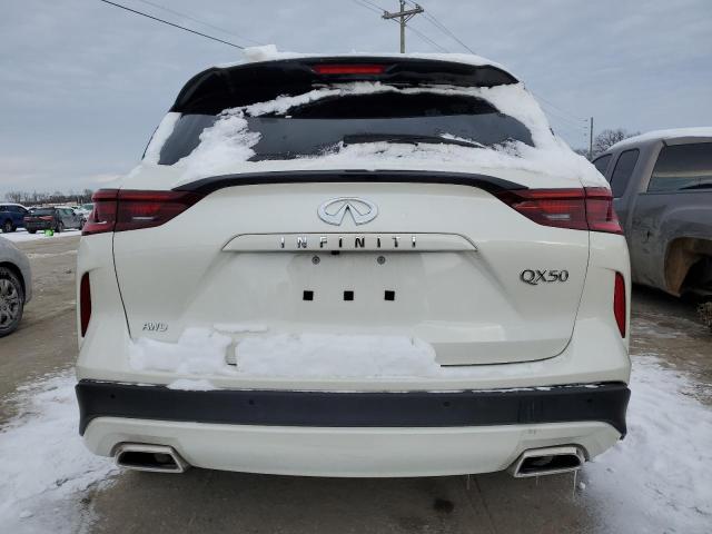 3PCAJ5BB2NF116306 - 2022 INFINITI QX50 LUXE WHITE photo 6