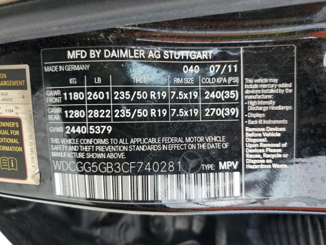 WDCGG5GB3CF740281 - 2012 MERCEDES-BENZ GLK 350 BLACK photo 13