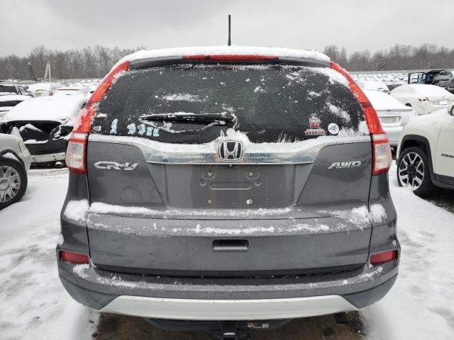 2HKRM4H70FH613137 - 2015 HONDA CR-V EXL GRAY photo 6