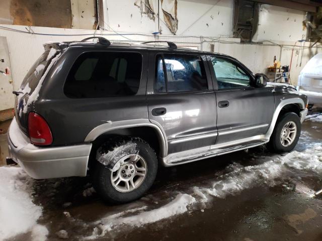 1B4HS58ZX2F107244 - 2002 DODGE DURANGO SLT PLUS GRAY photo 3