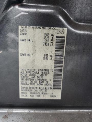 1N4BL4BVXPN361626 - 2023 NISSAN ALTIMA S GRAY photo 12