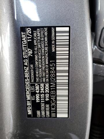 W1K3G4EB1MJ288451 - 2021 MERCEDES-BENZ A 220 GRAY photo 13