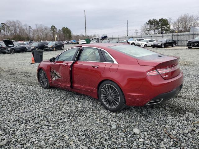 3LN6L2J91ER822593 - 2014 LINCOLN MKZ BURGUNDY photo 2