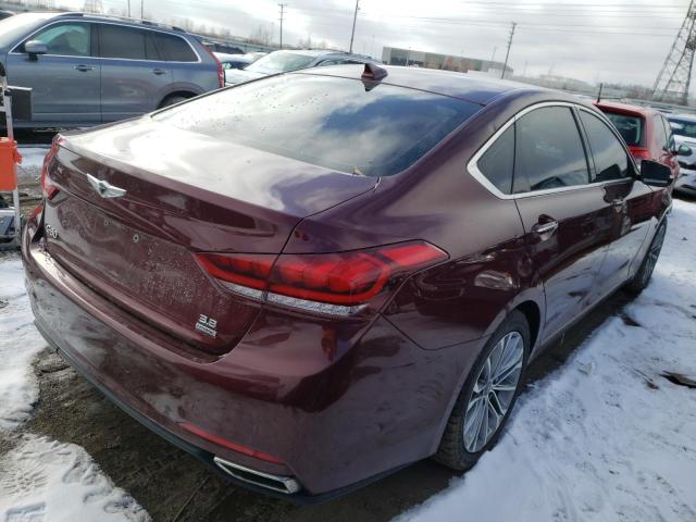 KMHGN4JEXHU167466 - 2017 GENESIS G80 BASE BURGUNDY photo 3