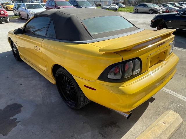 1FAFP45X1WF201968 - 1998 FORD MUSTANG GT YELLOW photo 3