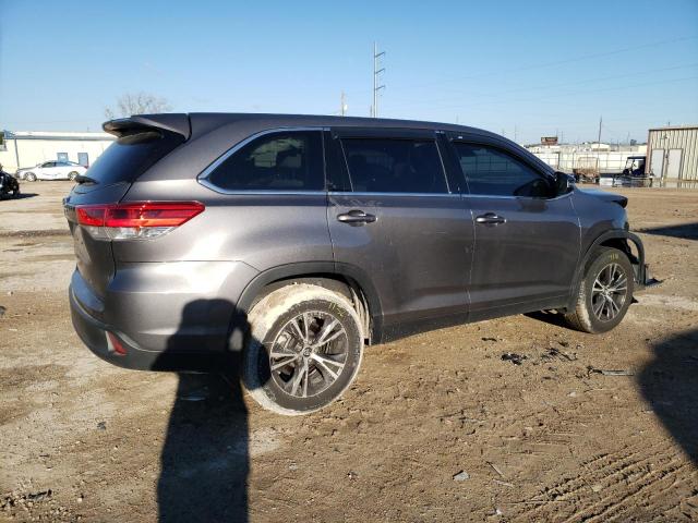 5TDZARFH5KS057672 - 2019 TOYOTA HIGHLANDER LE GRAY photo 3