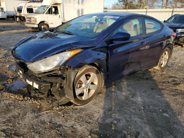 5NPDH4AE7DH391037 - 2013 HYUNDAI ELANTRA GLS BLUE photo 1