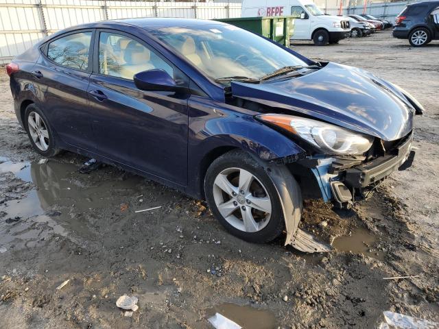 5NPDH4AE7DH391037 - 2013 HYUNDAI ELANTRA GLS BLUE photo 4