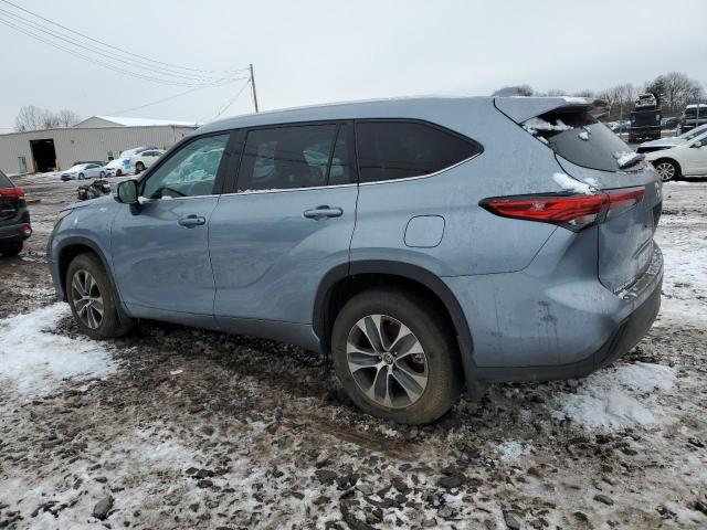5TDGZRBH8MS098824 - 2021 TOYOTA HIGHLANDER XLE BLUE photo 2
