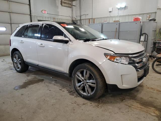 2FMDK3JC0DBB37896 - 2013 FORD EDGE SEL WHITE photo 4