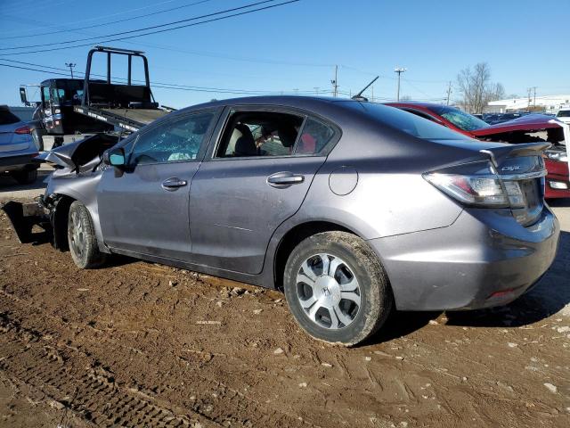 19XFB4F35FE200692 - 2015 HONDA CIVIC HYBRID L GRAY photo 2