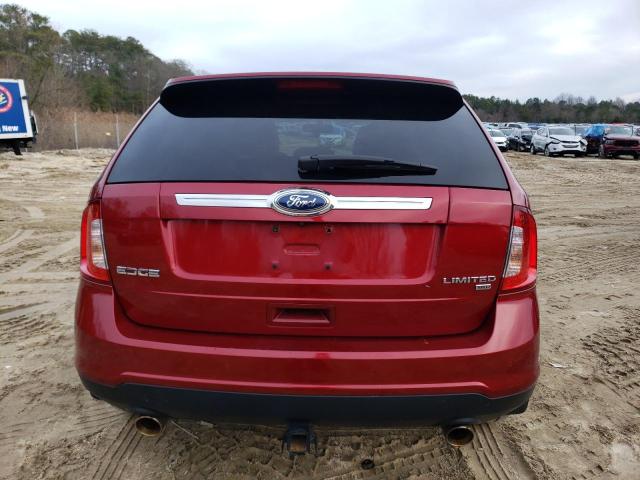 2FMDK4KC6EBB53011 - 2014 FORD EDGE LIMITED RED photo 6