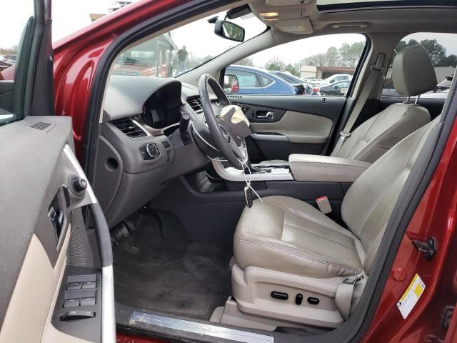 2FMDK4KC6EBB53011 - 2014 FORD EDGE LIMITED RED photo 7