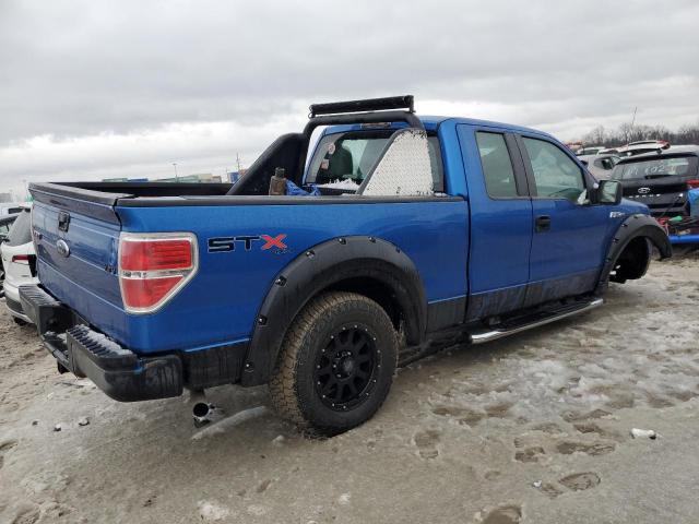 1FTEX1EWXAFA11591 - 2010 FORD F150 SUPER BLUE photo 3