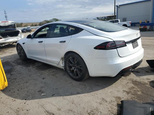 5YJSA1E50NF476421 - 2022 TESLA MODEL S WHITE photo 2