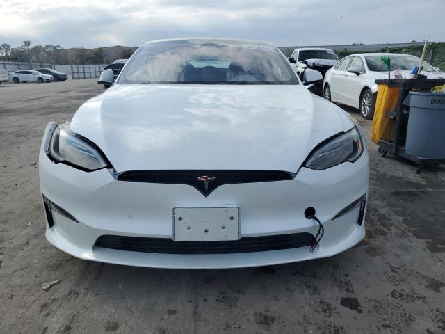 5YJSA1E50NF476421 - 2022 TESLA MODEL S WHITE photo 5
