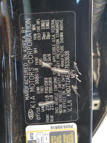 KNDJT2A62D7633638 - 2013 KIA SOUL + BLACK photo 13