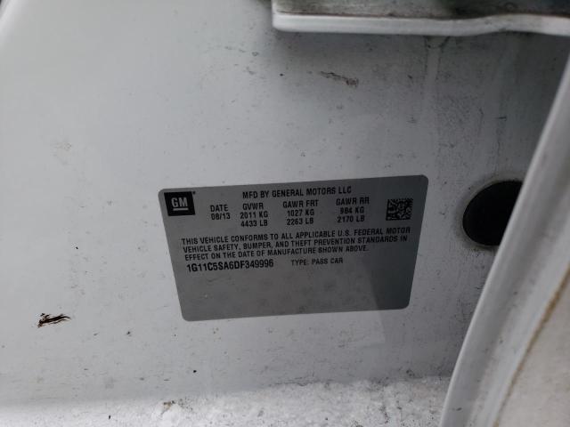 1G11C5SA6DF349996 - 2013 CHEVROLET MALIBU 1LT 白色 照片 12