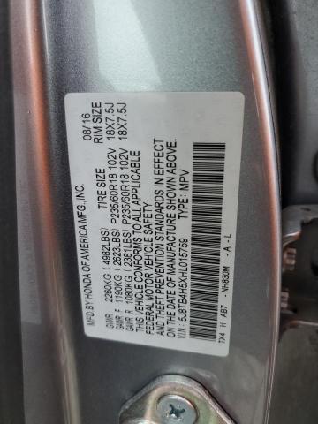 5J8TB4H5XHL015759 - 2017 ACURA RDX TECHNOLOGY SILVER photo 13