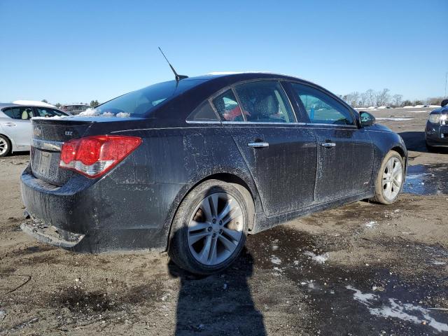 1G1PH5S92B7160092 - 2011 CHEVROLET CRUZE LTZ BLACK photo 3