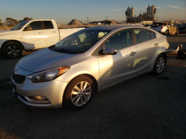 KNAFX4A84E5194346 - 2014 KIA FORTE EX SILVER photo 1