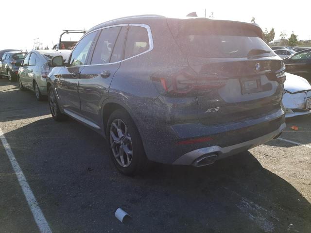 5UX43DP03N9L01983 - 2022 BMW X3 SDRIVE30I GRAY photo 2