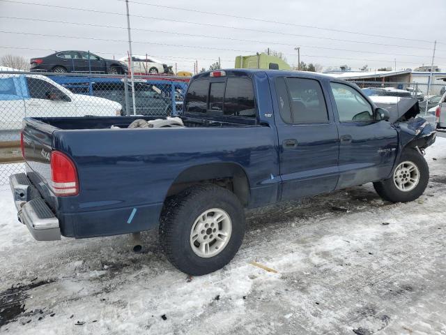 1B7GG2AN3YS710252 - 2000 DODGE DAKOTA QUAD BLUE photo 3