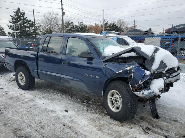 1B7GG2AN3YS710252 - 2000 DODGE DAKOTA QUAD BLUE photo 4