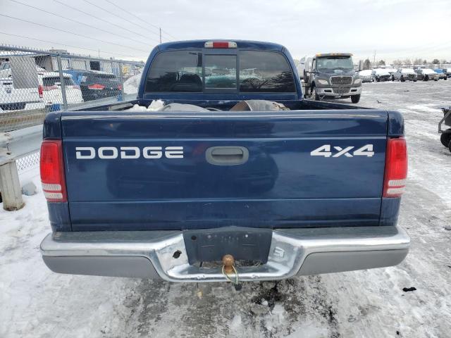 1B7GG2AN3YS710252 - 2000 DODGE DAKOTA QUAD BLUE photo 6