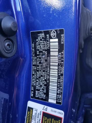 4T1BF1FK0GU523006 - 2016 TOYOTA CAMRY LE BLUE photo 12