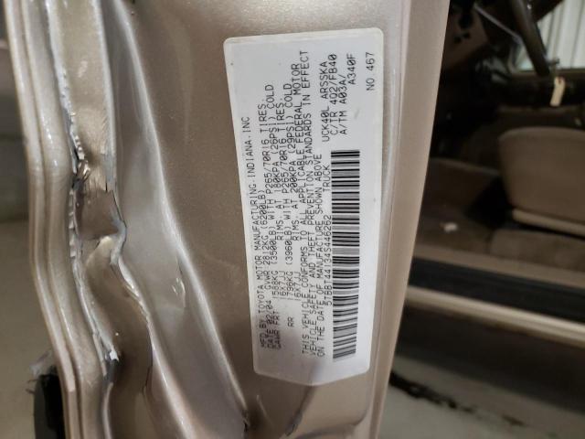 5TBBT44134S446262 - 2004 TOYOTA TUNDRA ACCESS CAB SR5 GOLD photo 12