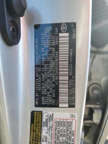 4T1BF30K85U595248 - 2005 TOYOTA CAMRY LE SILVER photo 12