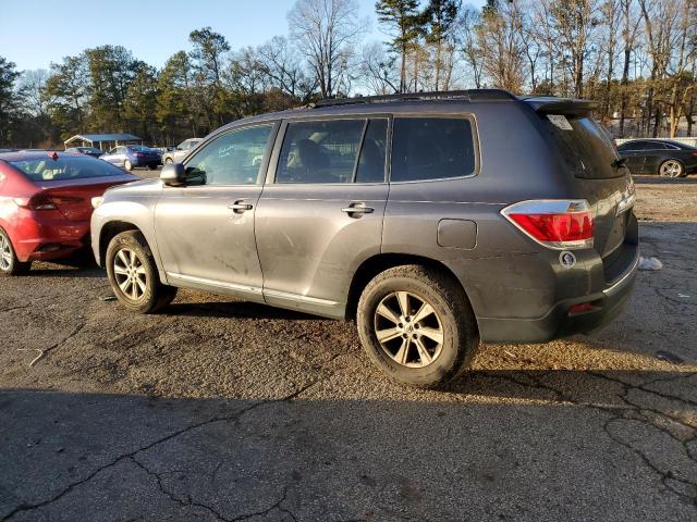 5TDBK3EH8BS068534 - 2011 TOYOTA HIGHLANDER BASE GRAY photo 2