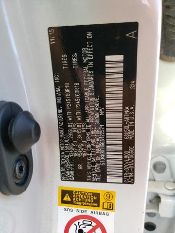 5TDKKRFH6GS122521 - 2016 TOYOTA HIGHLANDER XLE WHITE photo 13