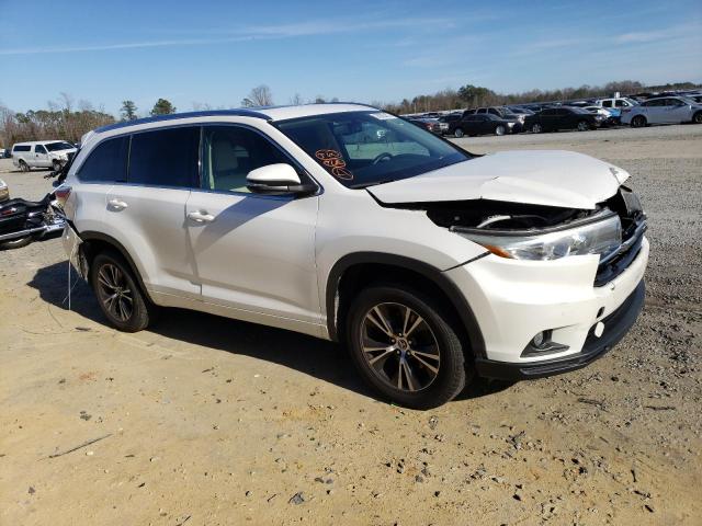 5TDKKRFH6GS122521 - 2016 TOYOTA HIGHLANDER XLE WHITE photo 4