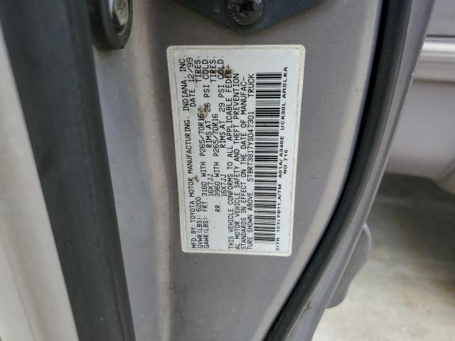 5TBRT3817YS047301 - 2000 TOYOTA TUNDRA ACCESS CAB LIMITED GRAY photo 12