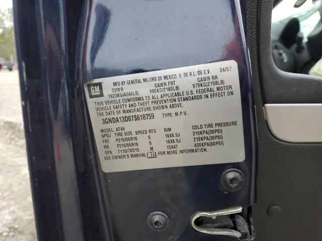 3GNDA13D87S618759 - 2007 CHEVROLET HHR LS 蓝色 照片 12