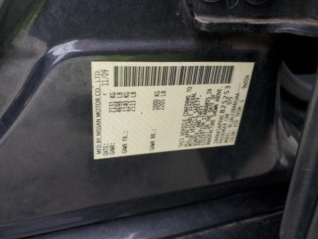 1N4AA5APXAC825253 - 2010 NISSAN MAXIMA S GRAY photo 12